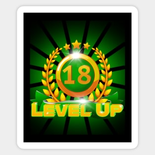 Level Up 18th Birthday Gift Sticker